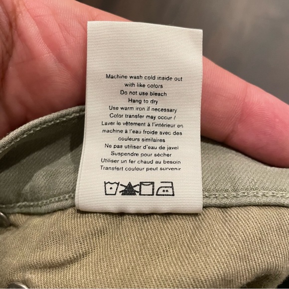 Rag & Bone Dre Capri Jeans in Sage Green 28 - Picture 8 of 10